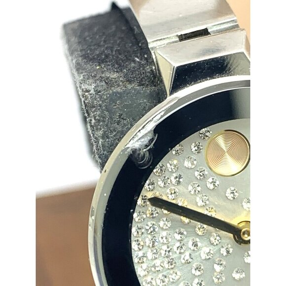 Movado Women\'s Watch 3600925 Bold Swiss Quartz Silver Steel Bangle 28mm CHIPPED main image 5